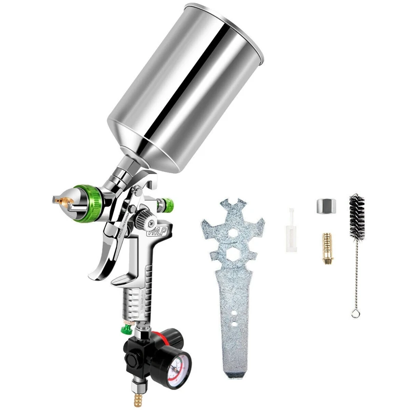 

New 2.5Mm HVLP Gravity Feed SPRAY Tool Kit W/Regulator Auto Paint Metal Flake