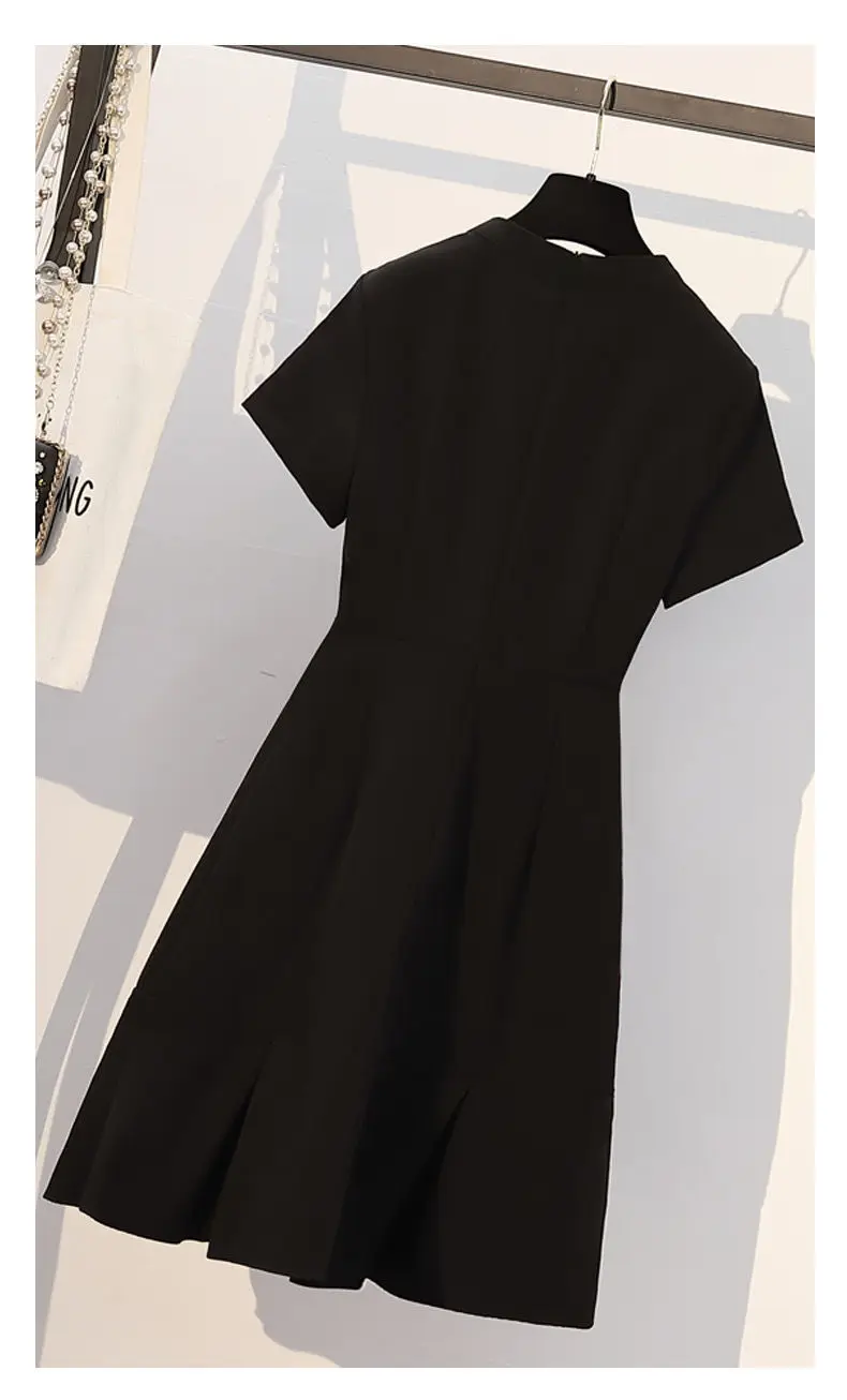 

Large size women's dress 2021 summer new foreign style age reduction stitching skirt