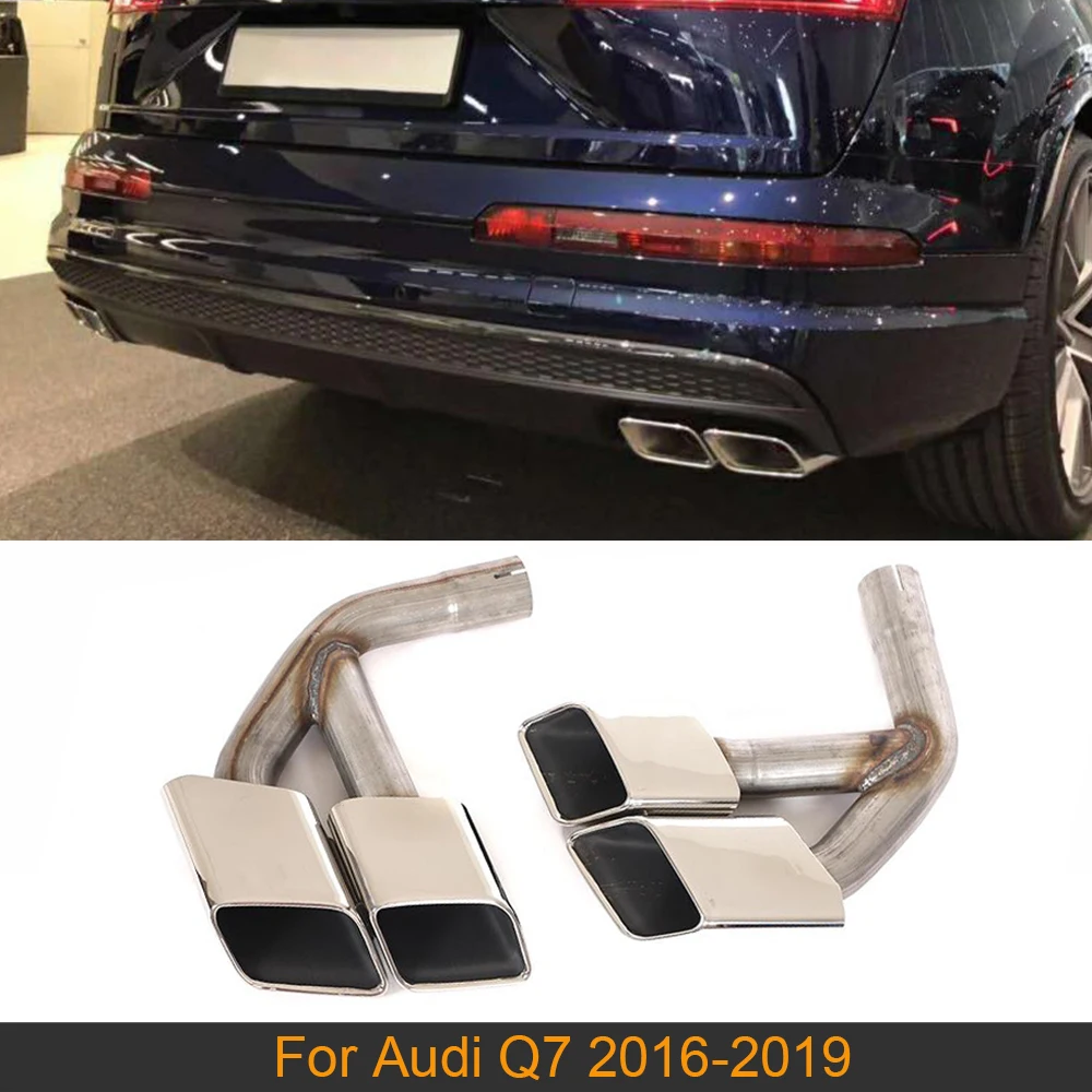 Наконечники выхлопного глушителя из нержавеющей стали для Audi Q7 2016 2019 четыре