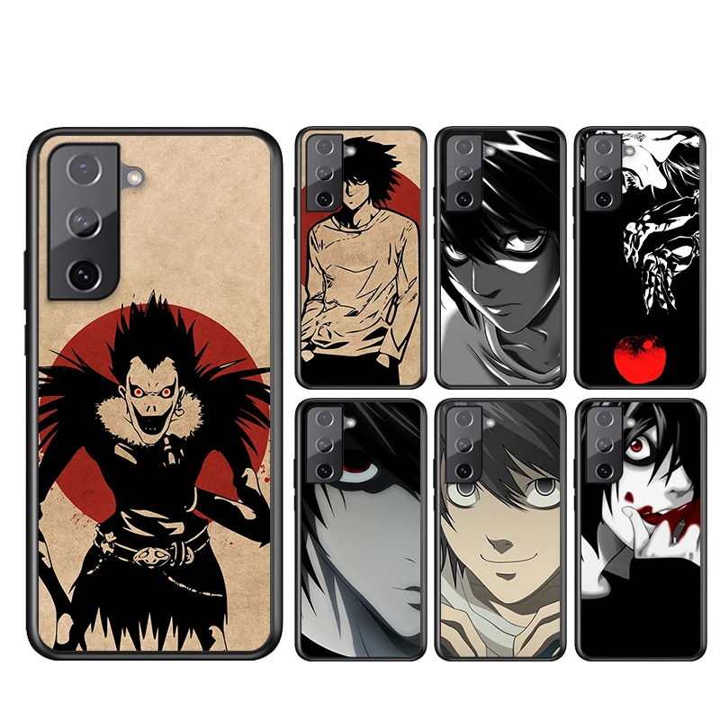 

Phone Case For Samsung Galaxy S21 S20 FE S22 Ultra Pro Lite S10 5G S10E S9 S8 Plus Anime death note Black Soft Cover