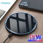 FDGAO 15 Вт Qi Беспроводное зарядное устройство Быстрая зарядка Pad индукция Быстрая зарядка для iPhone 11 Pro Max XS XR X 8 Samsung S20 S10 Note 10 9