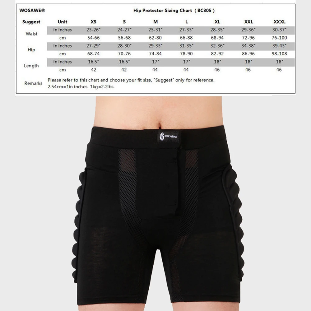 Мотоциклетные шорты WOSAWE унисекс защитное снаряжение для катания на лыжах
