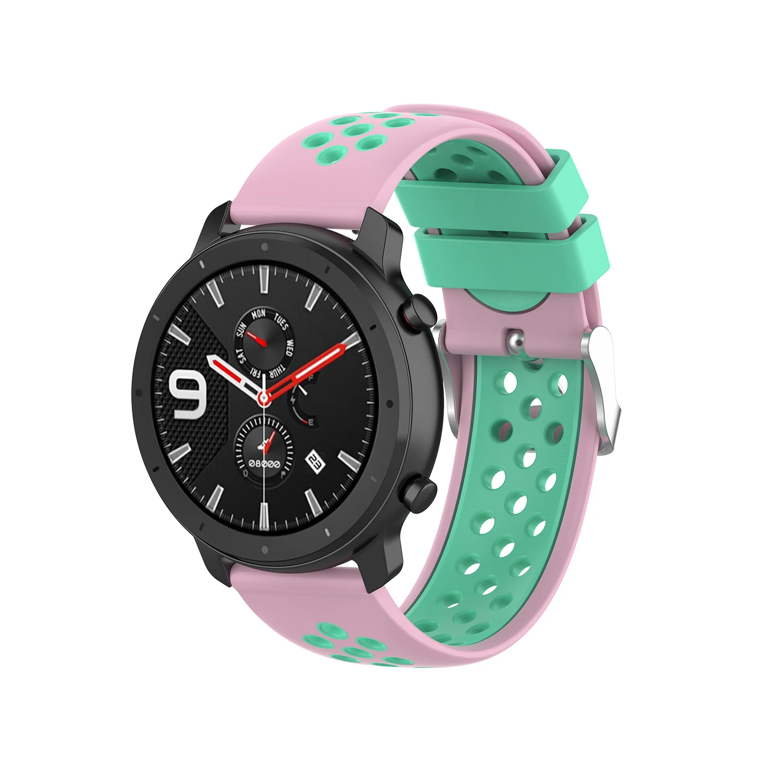 Цветной силиконовый ремешок для часов AKBNSTED 20 мм 22 мм для Xiaomi Huami Amazfit Bip Youth/GTR 42 мм 47 мм для huawei Watch GT/Magic