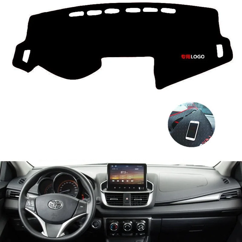 Чехол для приборной панели без проскальзывания For Toyota Yaris 2020 солнцезащитный коврик для инструментов Аксессуары для автомобиля.