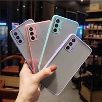 for realme gt master explorer neo 2 candy color transparent matte phone case all inclusive soft frame hard pc backplane cover
