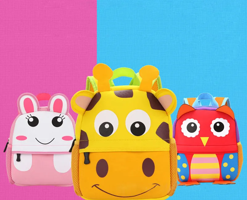 

Pudcoco Animal Plush Backpack Toddler Kid Children Boy Girl 3D Cartoon School Bag Kindergarten