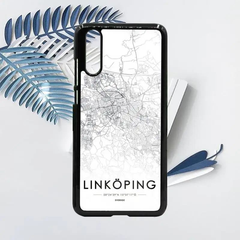 

Ins Travel Country Sketch City Map Phone Case PC For Samsung galaxy S note 8 9 20 10 e lite2019 plus pro ultra