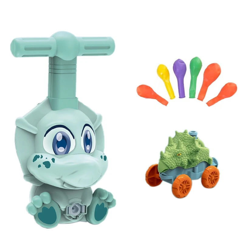 

Dinosaur Power Balloon Car Creativity Puzzle Air Power Balloon Launch Tower Toy Fun Gift for Children