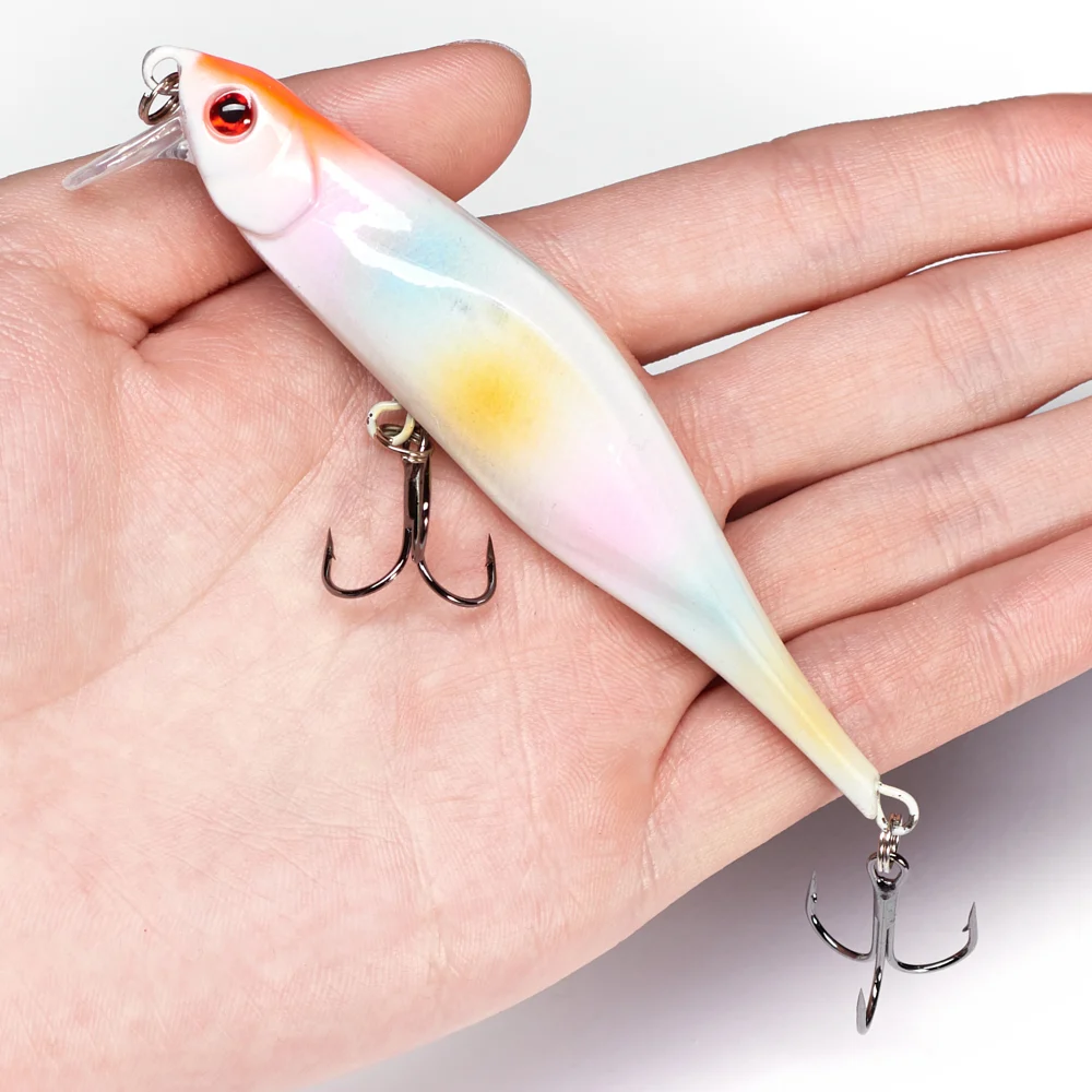 

11g Wobblers Luminous Fishing Lure Minnow Crankbait Pesca Fishing Lures Bait Artificial Hard Bait Pesca Sinking Jerkbait Glow