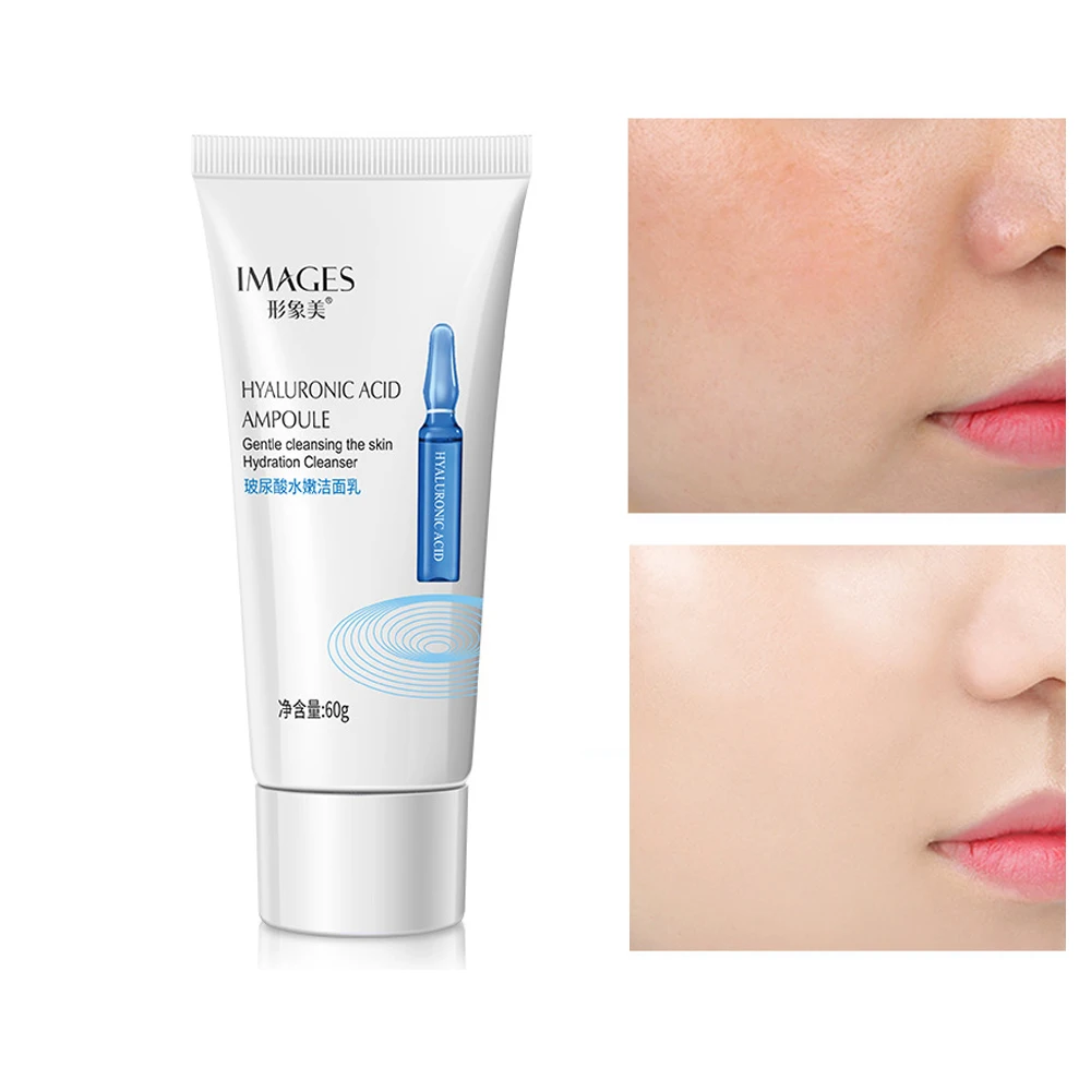 

Hyaluronic Acid Nicotinamide Face Cleanser Shrink pores Acne Clean Dirt Remove Blackhead Oil Control Face Wash Cream 60g