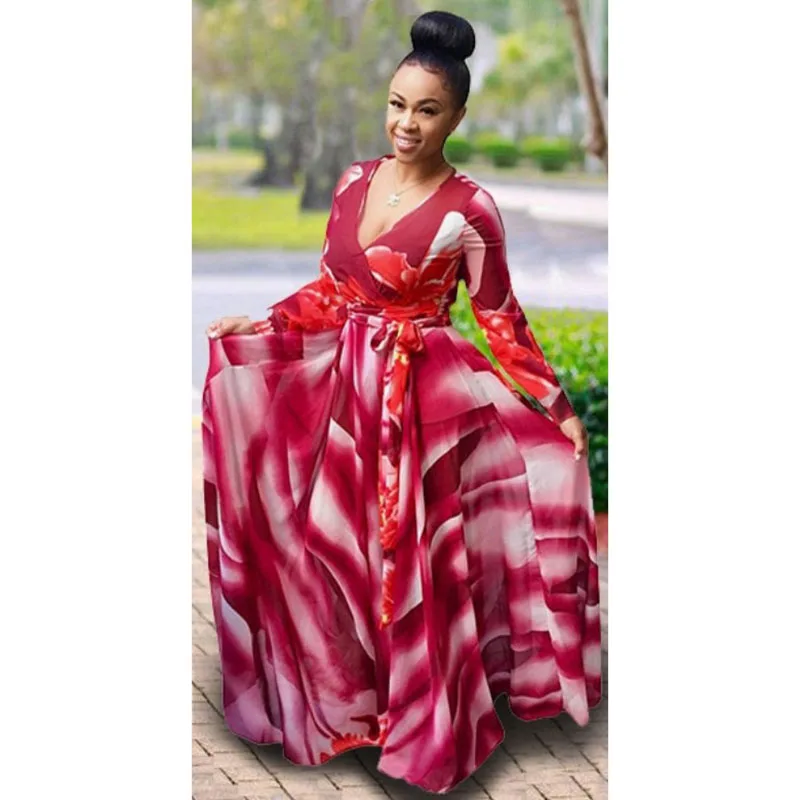 

African Dresses For Women Ankara Fashion Style Africa Clothes Elegent Print Party Dress Lady 2021 New Plus Size Robe Africaine