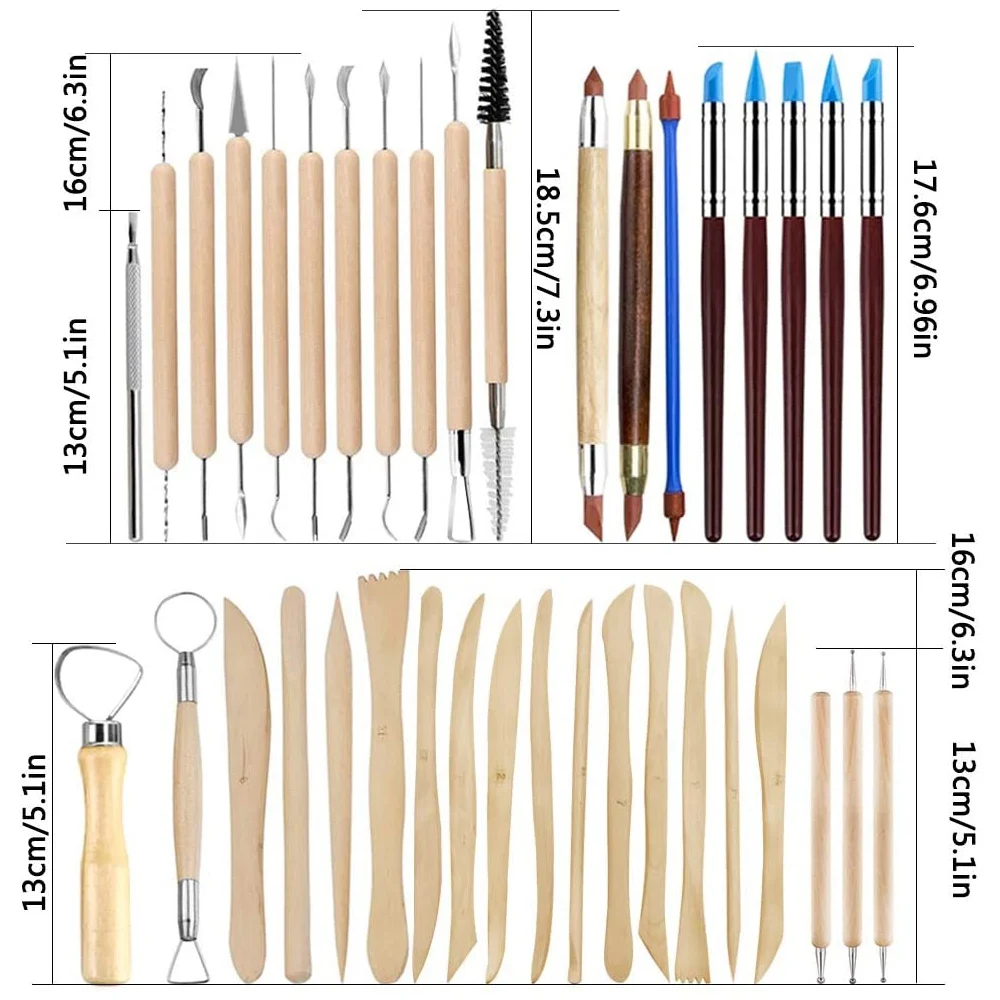 38 шт. Керамика инструменты полимерная глиняная скульптура Инструмент