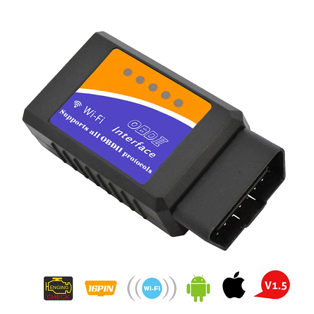 Супер Мини elm327 wifi OBD2 V1.5 Elm 327 V 1,5 OBD 2 Автомобильный диагностический инструмент сканер Elm-327 OBDII адаптер автоматический диагностический инструмент