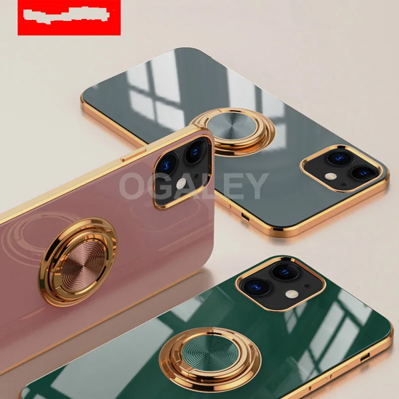 

Original Silicone Cover For iPhone 12 12 Pro Max 11 Pro Max Cover Case For iPhone 12 mini luxury Plating Phone Case for iphone11