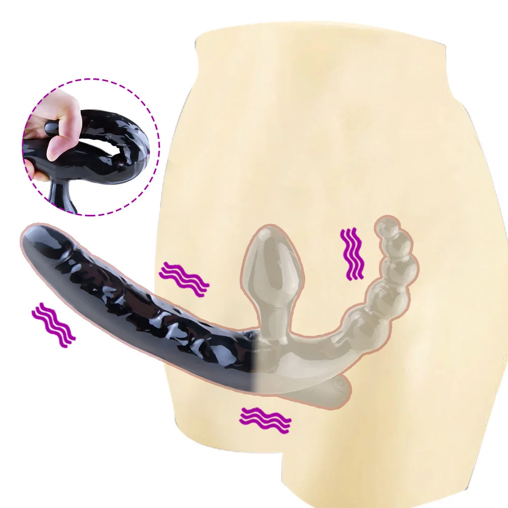 Вибратор без бретелек Strapon для пар Анальный вибратор точки G вагинальный