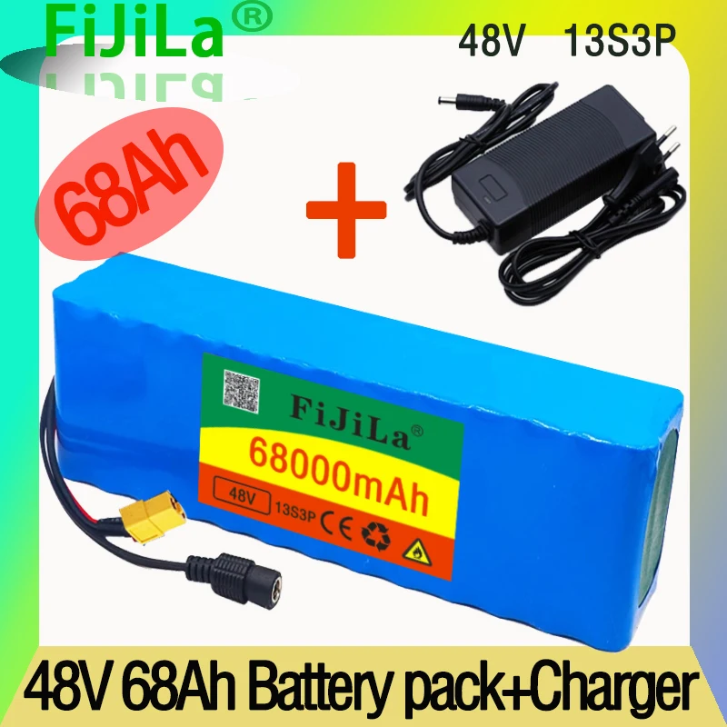 

48v battery 68Ah 13s3p High Power 18650 Electric Motorcycle Battery Electric DIY Battery BMS Protection bateria 48v + charger