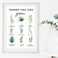 self growth at things you can grow poster mindfulness canvas painting counseling wall pictures for living room office home decor