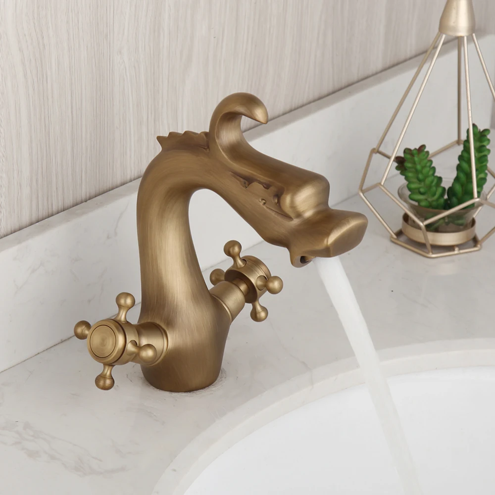 Античный смеситель ZAPPO в стиле ретро кран для ванной комнаты горячей и холодной