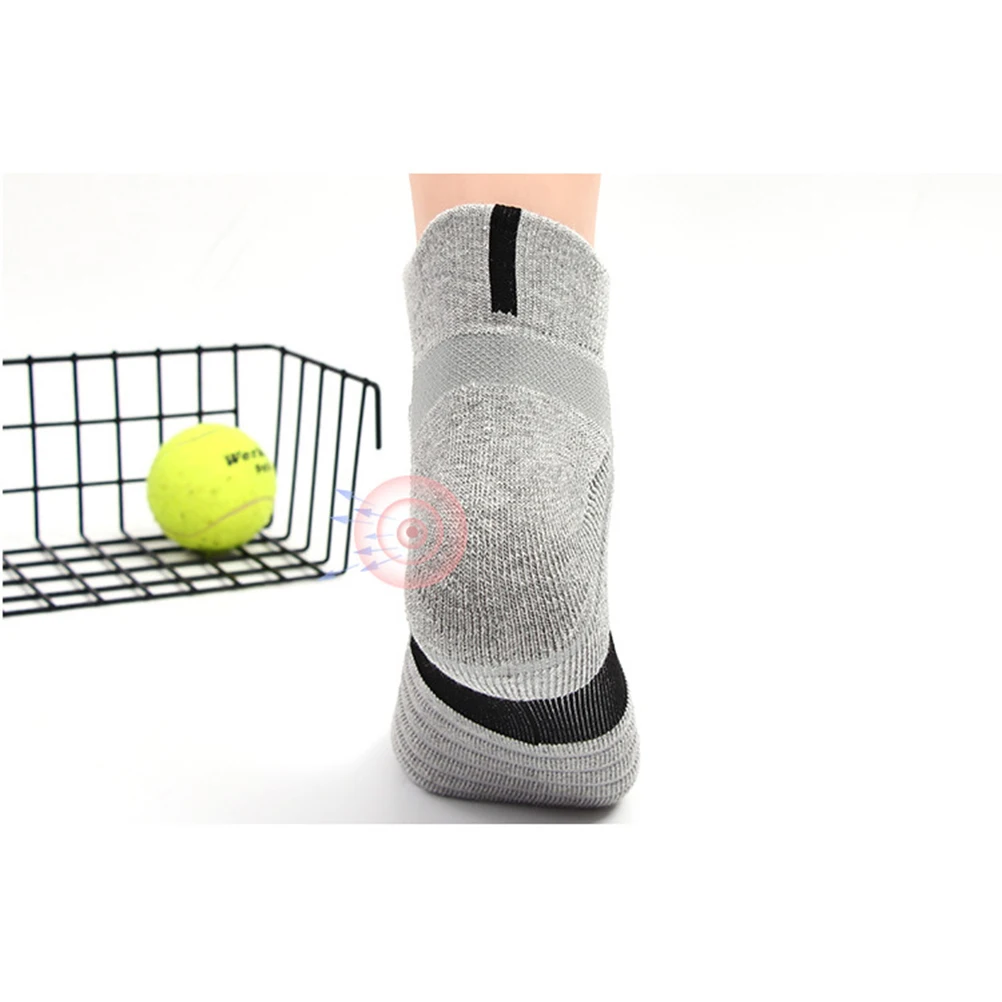 Носки мужские спортивные Нескользящие дышащие серые короткие до щиколотки для