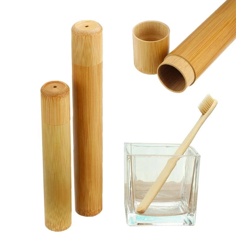 Бамбуковая зубная щетка с держателем деревянная мягкая щетина бамбуковое