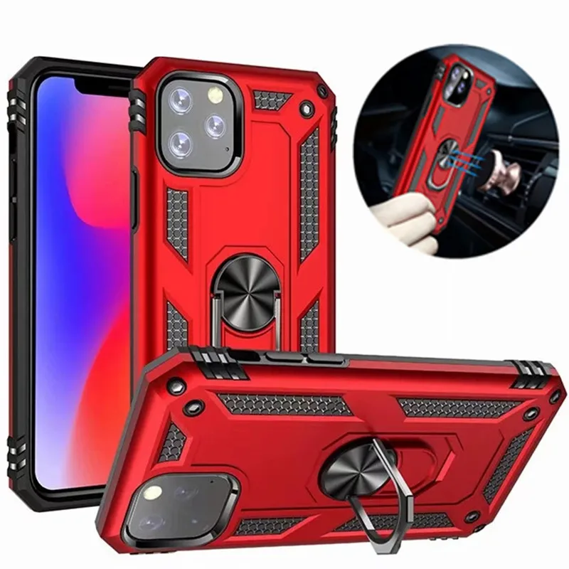 

For iphone 11 12 Pro Max 12 Mini 5 5S SE 2020 7 8 6 6S Plus Case Luxury Armor Magentic Ring Phone Case for iphone X XR XS Max