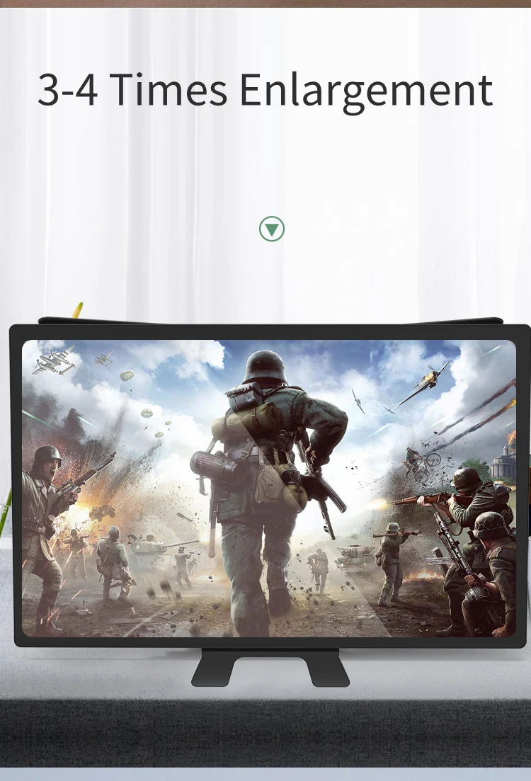 Новинка складной трехмерный усилитель экрана 12 дюймов F13 HD видеолупа для