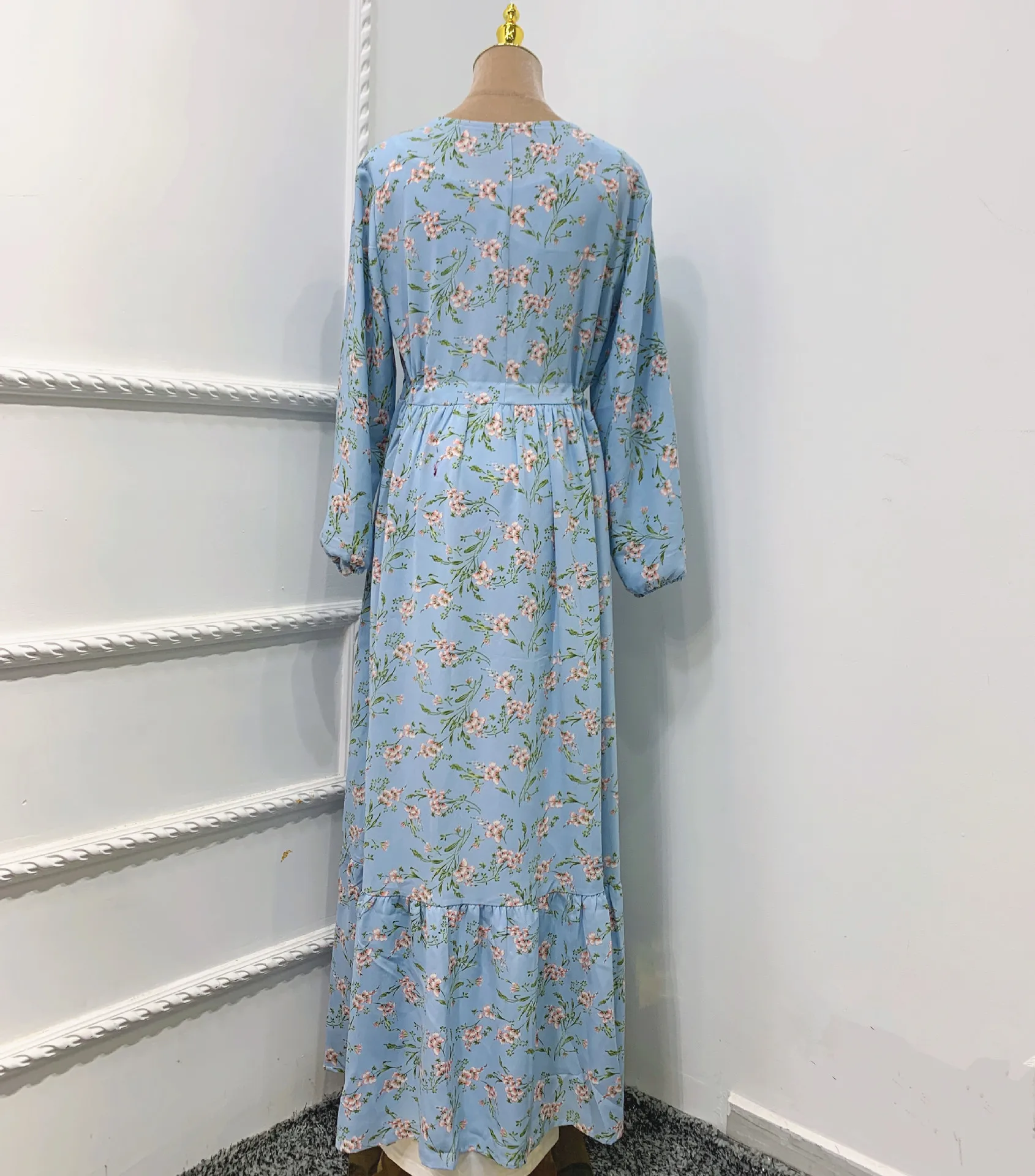 

Chiffon Maxi Muslim Hijab Dress Summer Eid Mubarak Abayas for Women Abaya Turkish Dresses Islamic Kimono Femme Musulmane