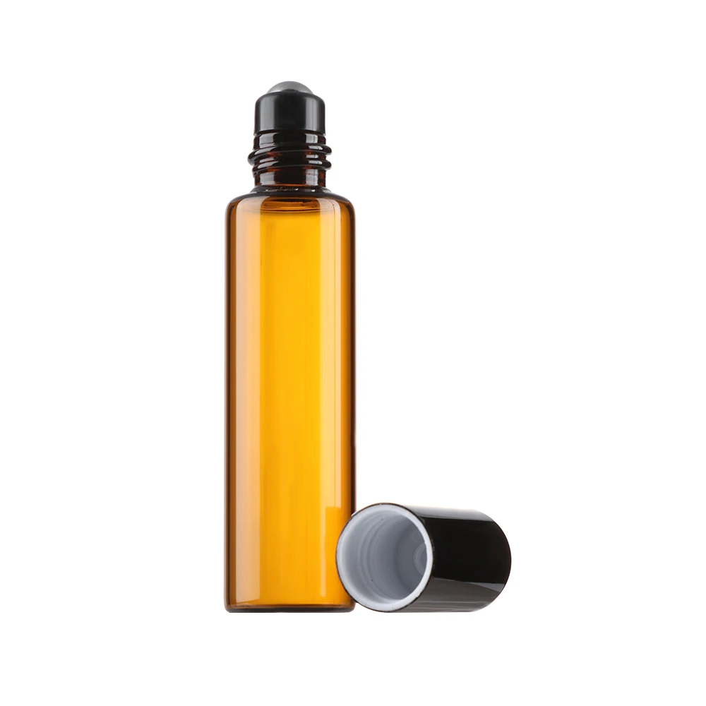 5PCS 1/2/3/5/10ml Mini Essential Oil Bottle Perfume Roller Ball Amber Refillable Glass Vials Cosmetic Containers | Красота и здоровье