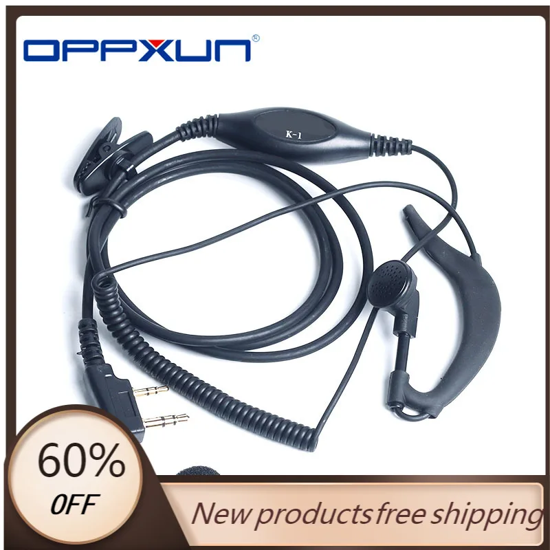 Oppxun 2 PIN Walkie Talkie гарнитура PTT MIC для BAOFENG UV5R KENWOOD KPG TH TK HYT|Запчасти и аксессуары раций|
