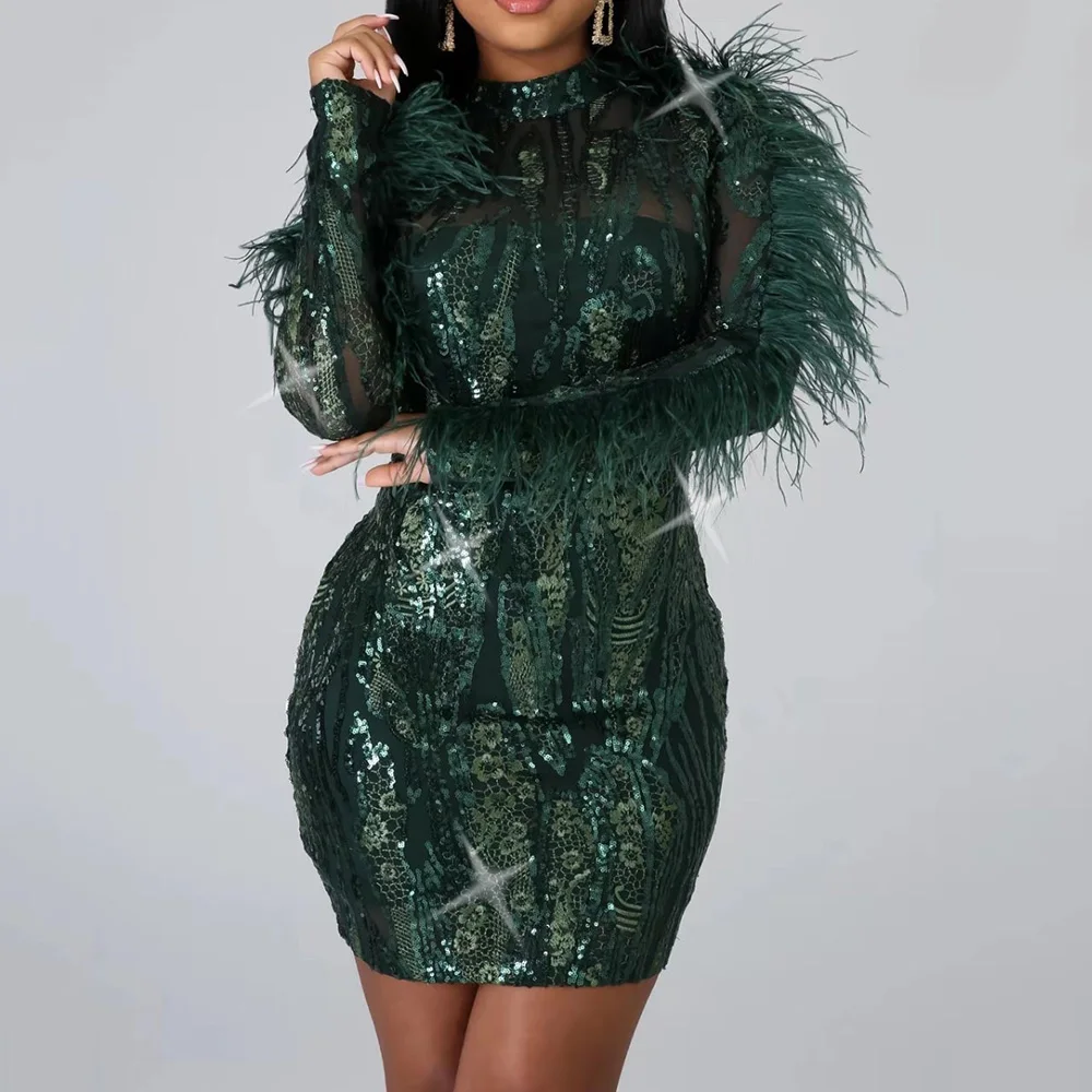Зеленое женское сексуальное облегающее платье футляр в африканском стиле весна