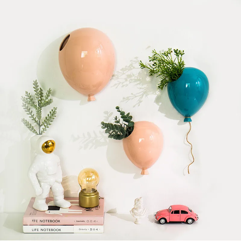 Креативный керамический воздушный шар настенный цветочный горшок для гостиной