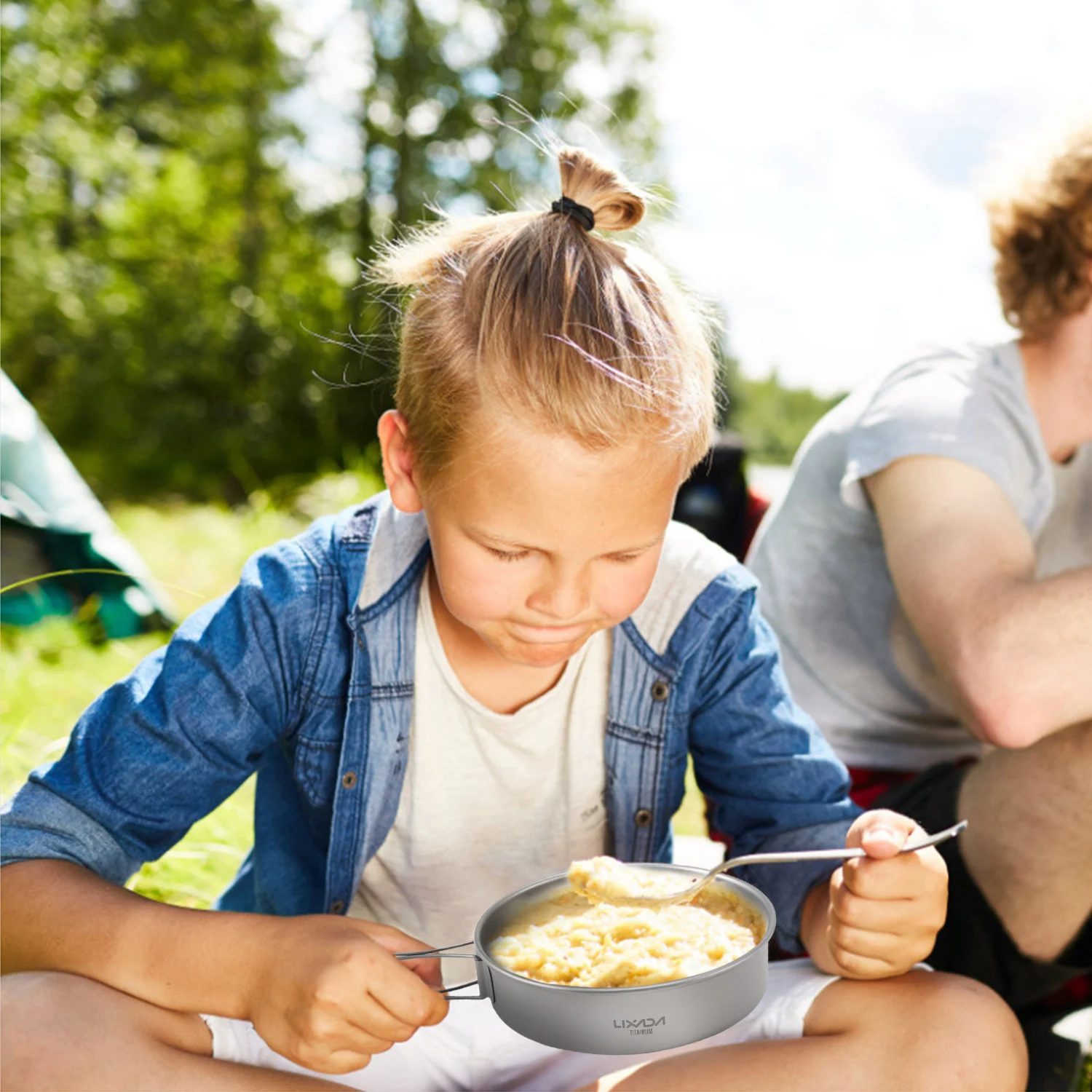 Набор титановых чаш Lixada сверхлегкая чаша для кемпинга с складными ручками