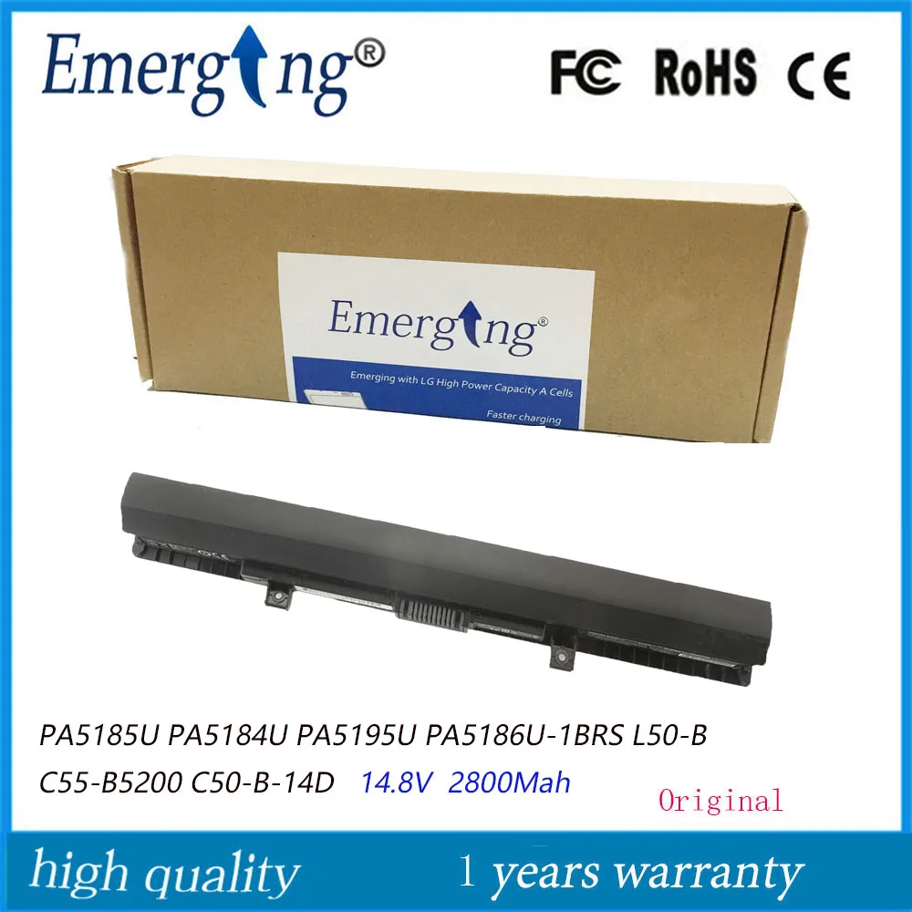 

14.8V 45Wh New Original PA5185U Laptop Battery for Toshiba Satellite L50-B C55-B5200 C50-B-14D L55-B5267 C50-B-17K BPA5184U-1BR