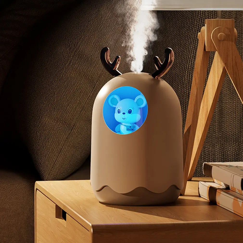

300ml Usb Ultrasonic Air Humidifier Aroma Essential Oil Diffuser Pet Aromatheraphy Humidifier With Romantic Light For Home