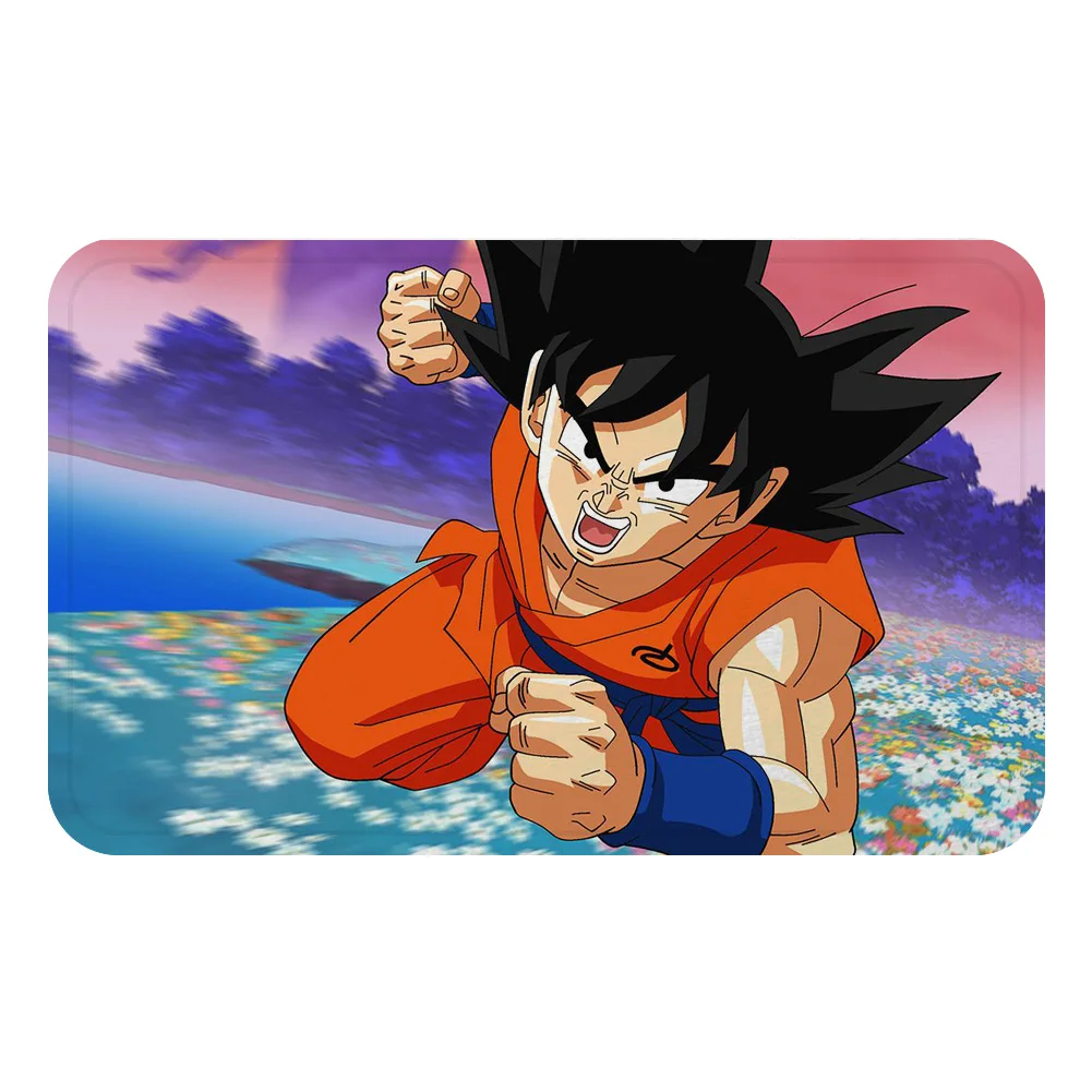Сон Гоку мультфильм Dragon Ball коврик с рисунком из аниме коврик для ванной декоративные Противоскользящие коврики комната автомобиль пол бар ковры домашний декор для дверей подарок - Цвет: Серый
