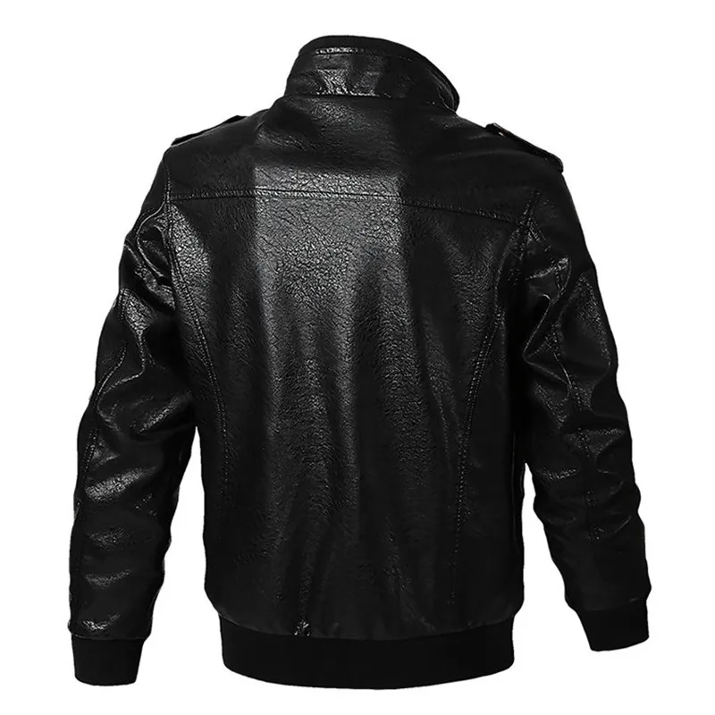 WWII U.S. Military Uniform Men PU Leather Jacket Germany Army Coat Air Force Vintage Flight Overcoat Plus Size Autumn Winter | Мужская