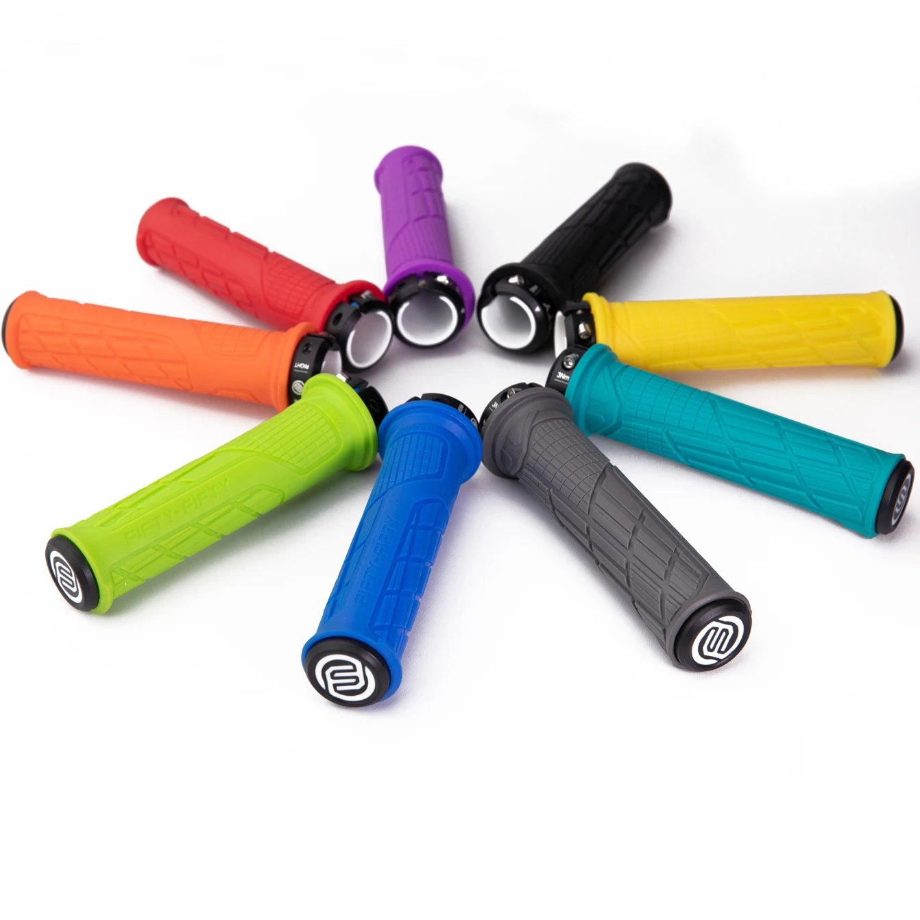 

MTB Bicycle Grips Anti-Skid Rubber XC DH AM Bike Handlebar Grips Single Lock-on Mountain Bike Handle