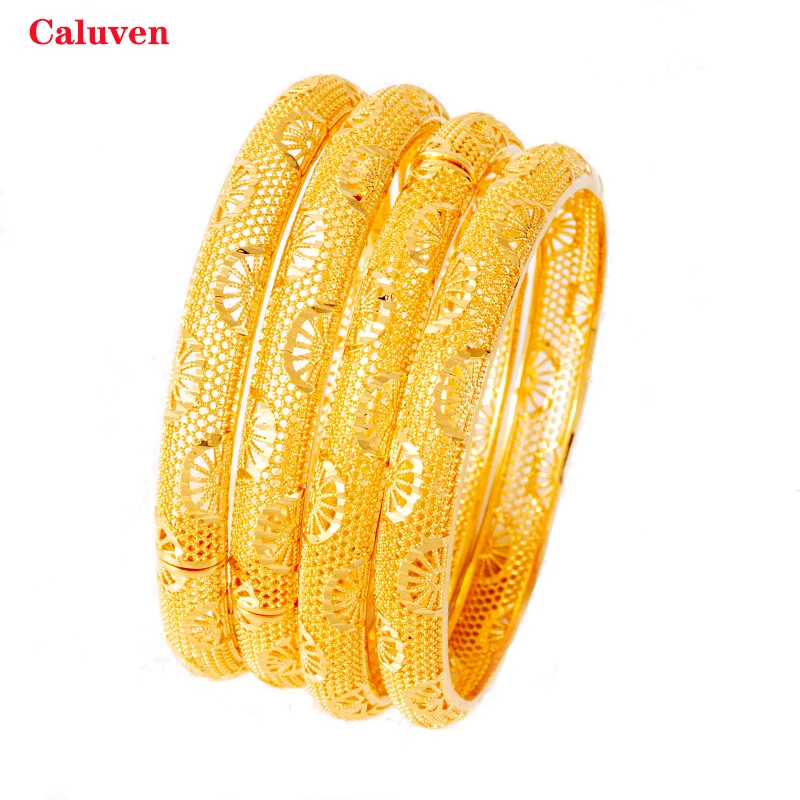 

4 шт. браслеты "Дубай" для женщин индийские браслеты, арабские браслеты с шармом в эфиопском африканском стиле золотые браслеты и браслеты св...