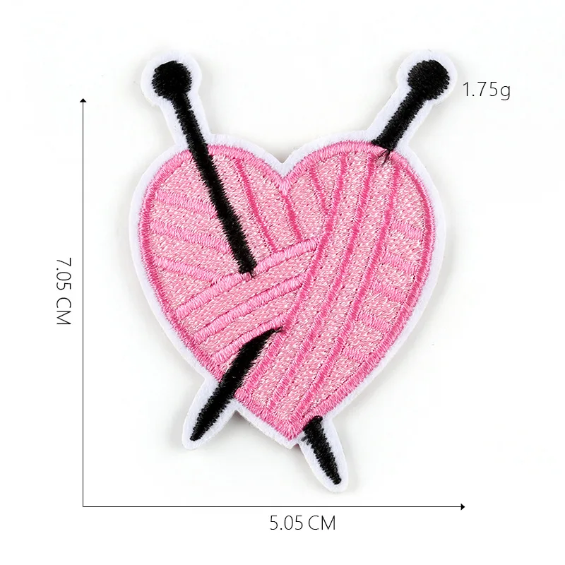 1-PCS-V-9 Любовь одежда патчи железа на полосы для значки-наклейки на одежду сердца вышивки аппликации@ G - Цвет: 1-PCS-V-9