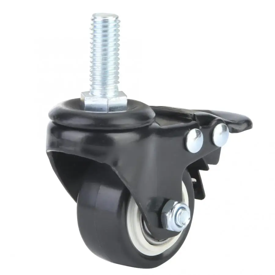 4 шт. 1 5 Дюймовый ролик колеса 360 градусов Поворотная Тележка с тормозом для