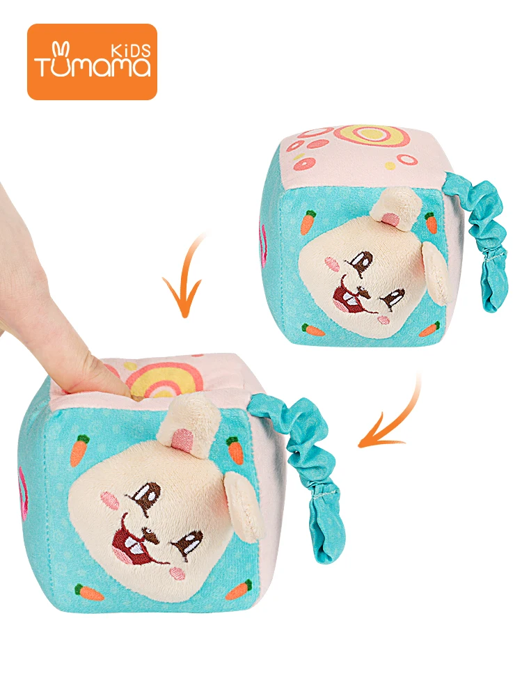 4Pcs 3D Cloth Ball With Ring Paper Soft And Elastic Rope Baby Toys Can Hanging Cute Animal Newborns Education Plush | Игрушки и хобби