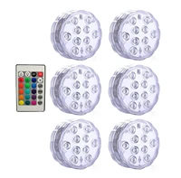 multicolor submersible led light with remote control ip67 waterproof underwater tea light for vase garden swimming pool wedding