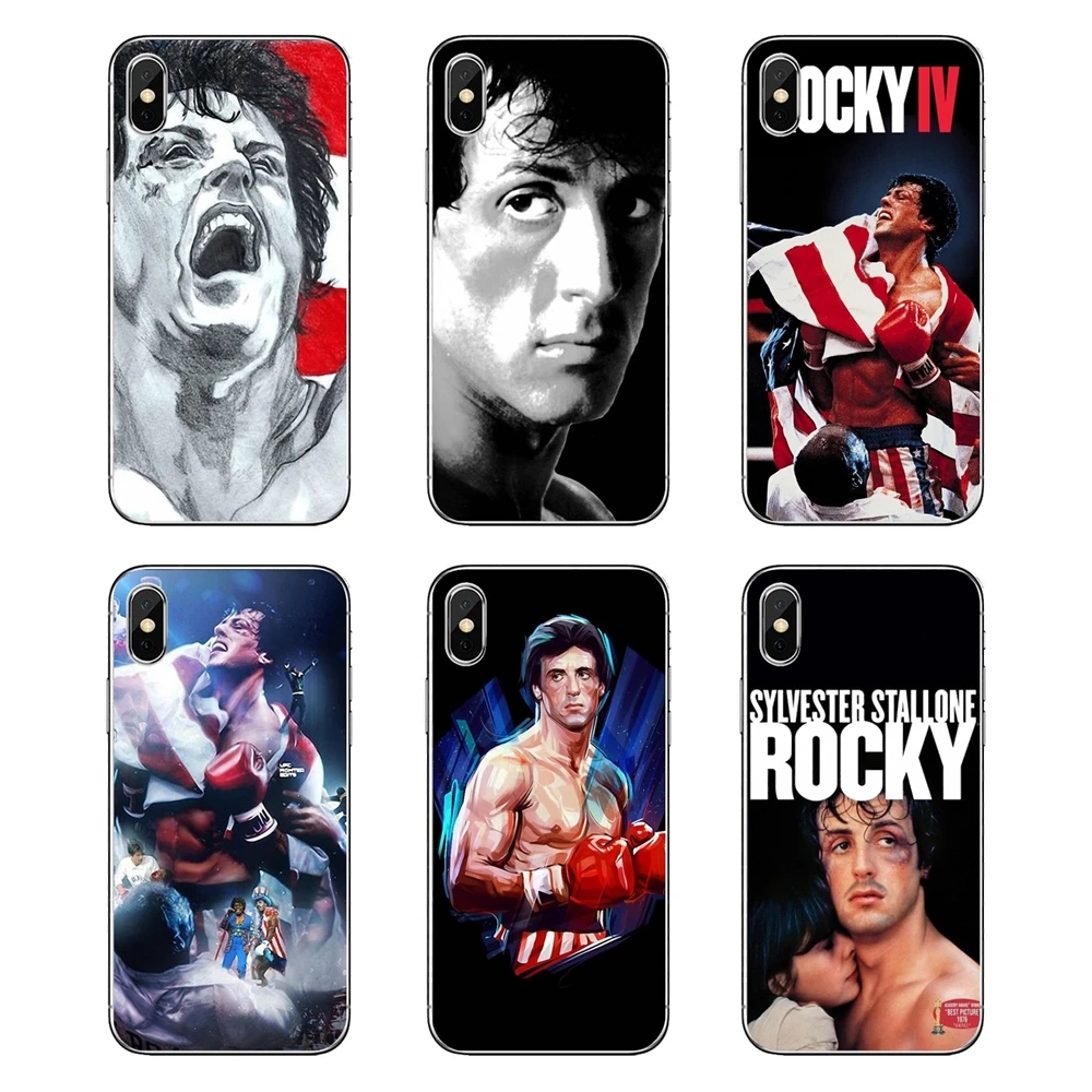 Рокки Бальбоа боксерский рисунок для iPod Touch iPhone 4 4S 5 5S 5C SE 6 6S 7 8 X XR XS Plus MAX мягкие