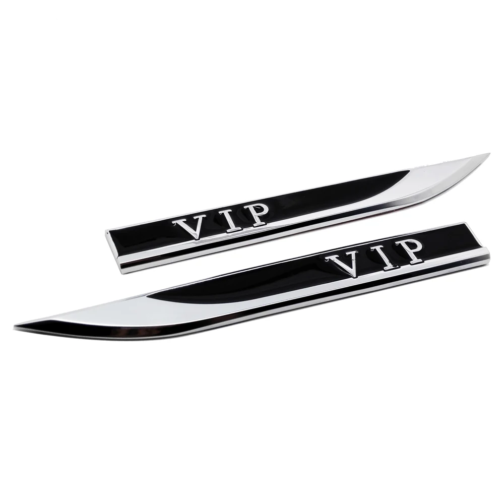 Автомобильный Стайлинг Наклейка Крыло сбоку 3D металлический значок логотип VIP