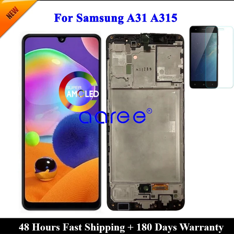 Супер AMOLED оригинальный LCD для Samsung A31 2020 A315 LCD A315F lcd для Samsung A315 A315F LCD экран сенсорный дигитайзер сборка