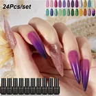24 шт.компл. Гель-лак для ногтей 7 мл матовая Верхняя лампа Полупостоянный лак для ногтей все для маникюра Гель-лак гибридные Лаки