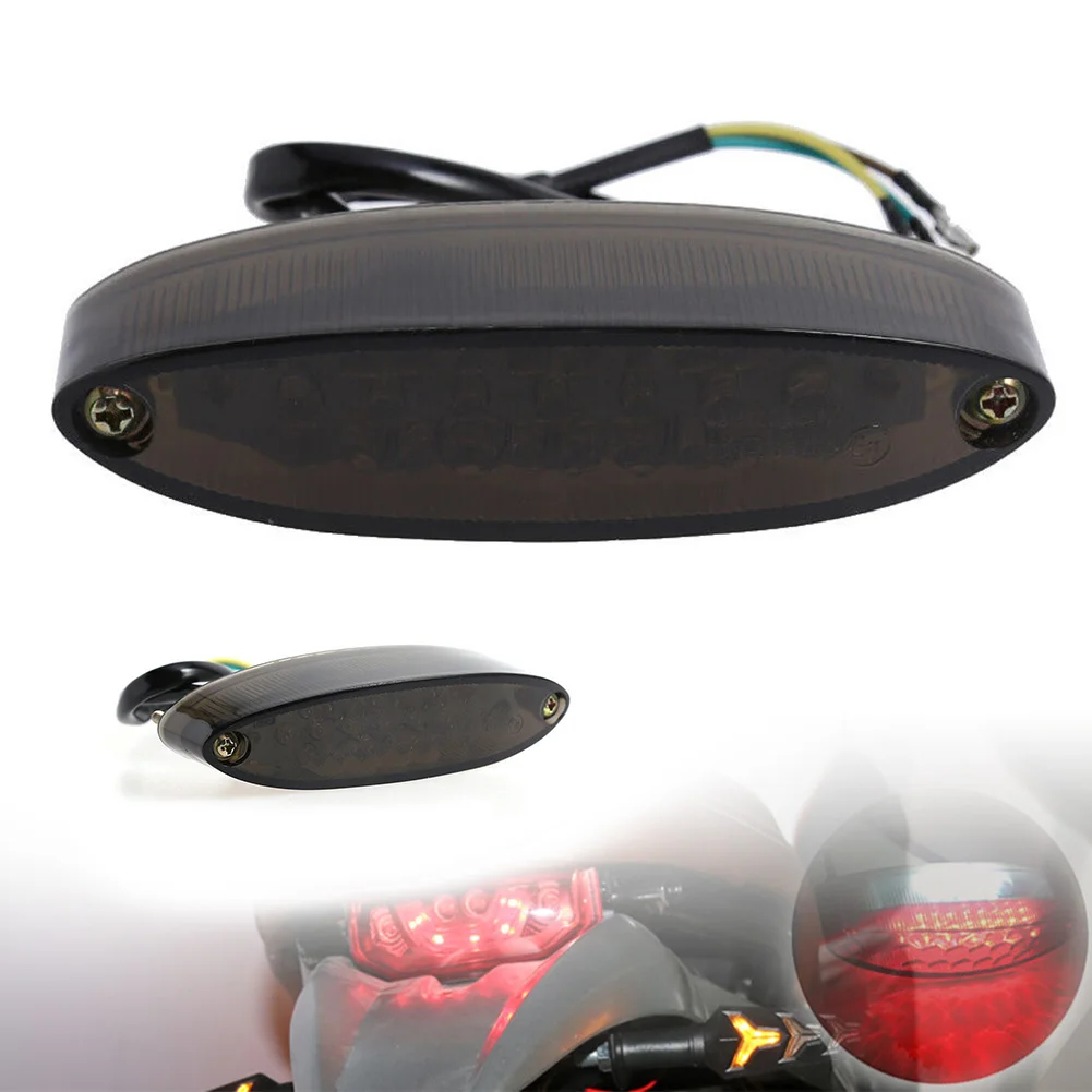 12V прочный тормозной светодиодный задний фонарь для мотоцикла универсальный