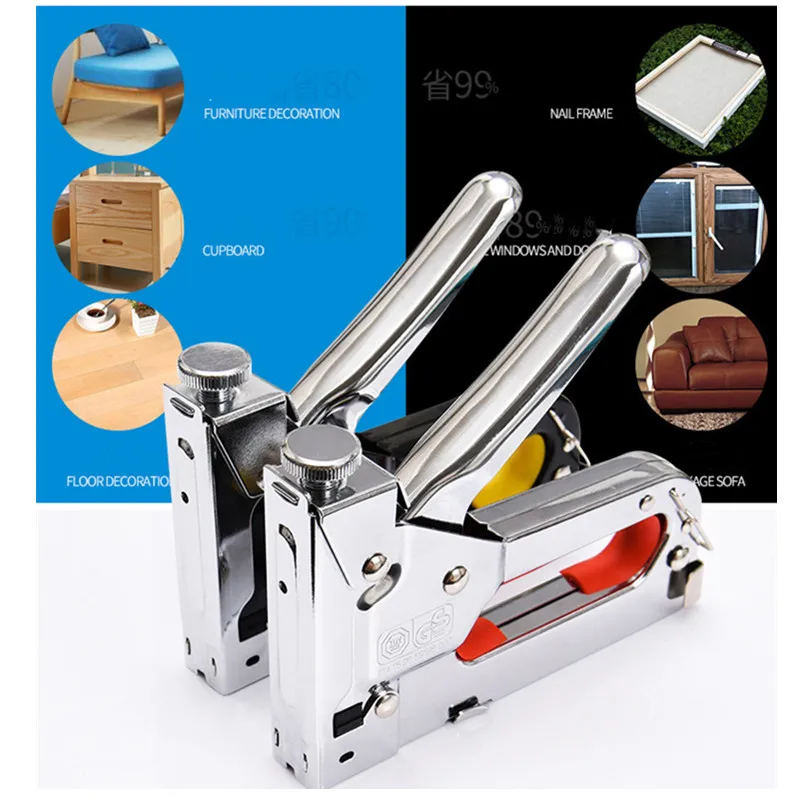 Портативный мебельный степлер 3 в 1 металлический ручной инструмент для