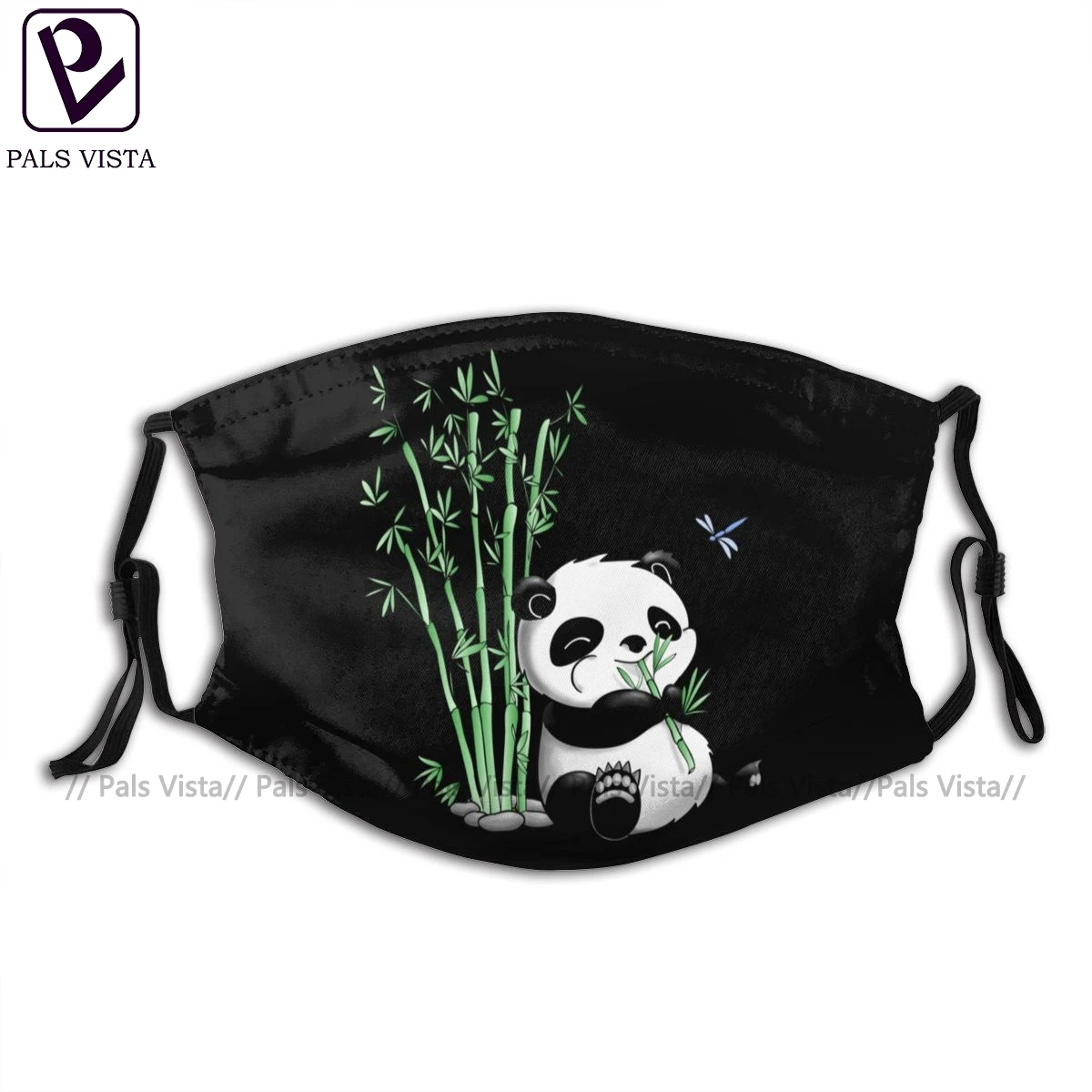 

Bamboo Mouth Face Mask Panda Eating Bamboo Facial Mask Funny Kawai with 2 Filters for Adult