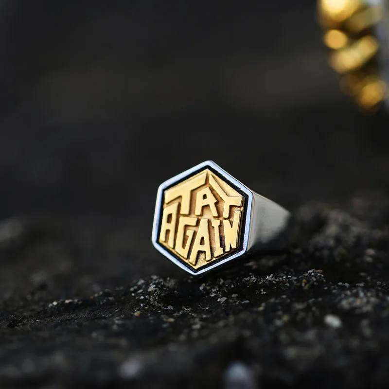 Мужское кольцо в стиле панк BEIER модное из нержавеющей стали 316L уникальный дизайн